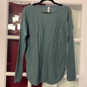 Lululemon Take it all in sweater size 8 heathered tidewater teal